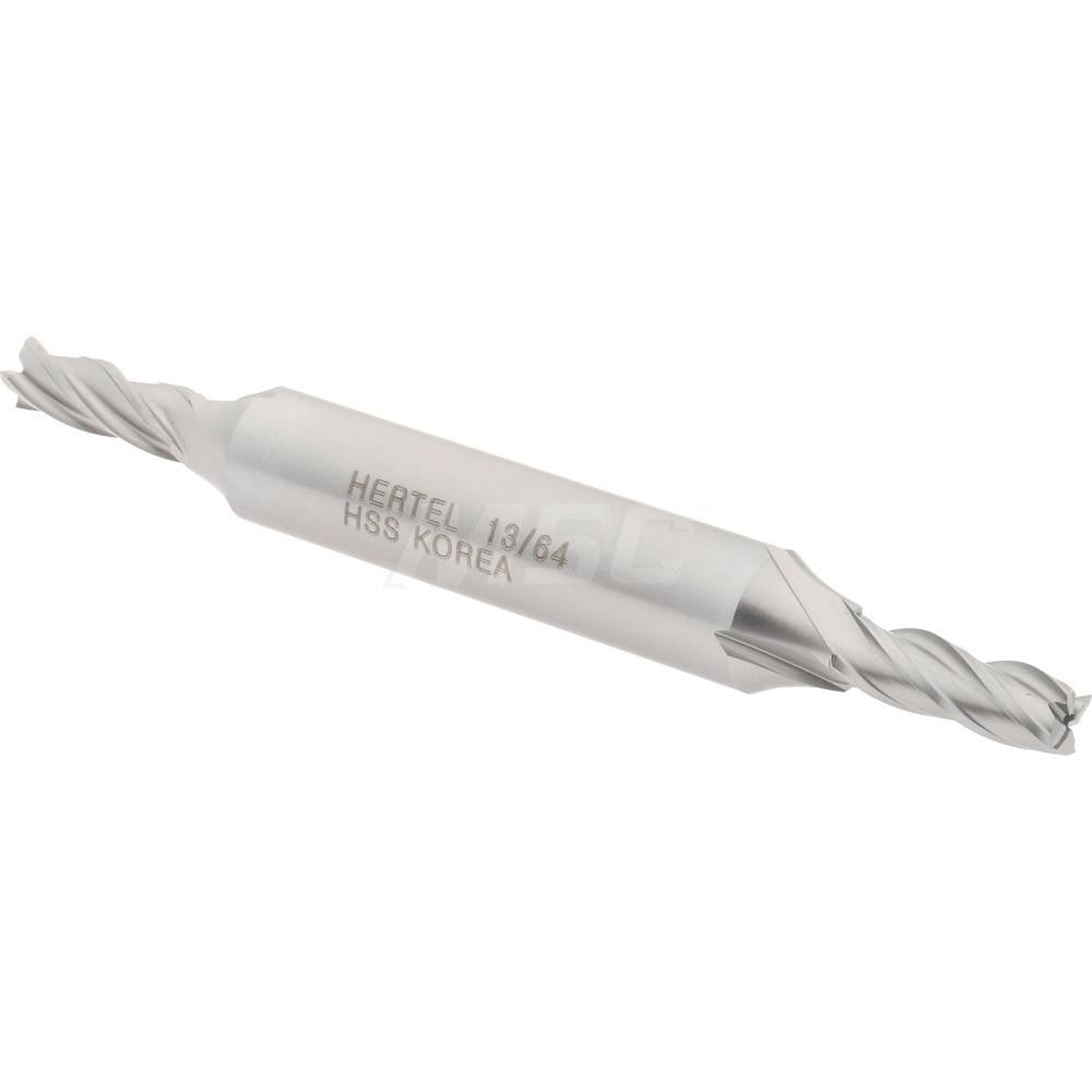 Hertel E1051013 Square End Mill 13/64" Dia, 9/16" LOC, 4 Flutes, High Speed Steel