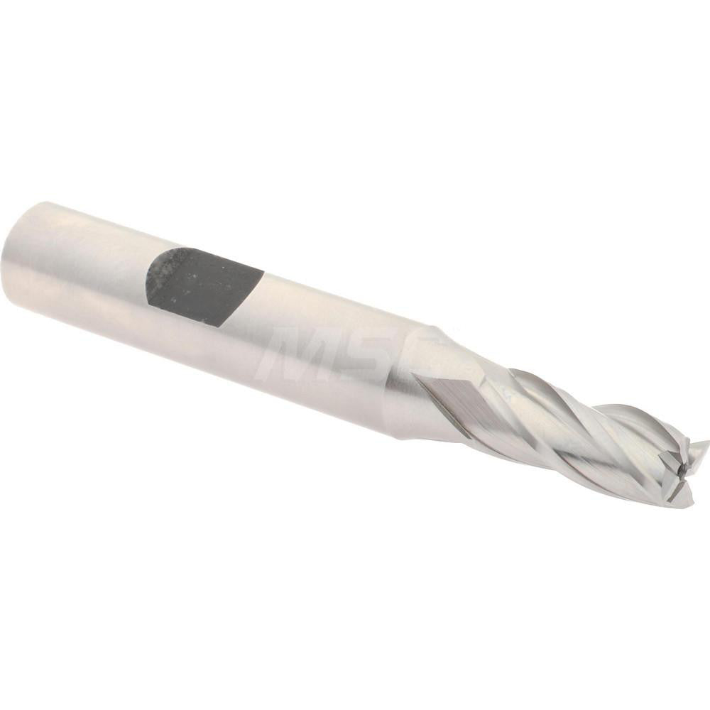 Hertel E103101801 Square End Mill 9/32'' Dia, 5/8'' LOC, 3/8'' Shank Dia, 2-1/2'' OAL, 4 Flutes, High Speed Steel
