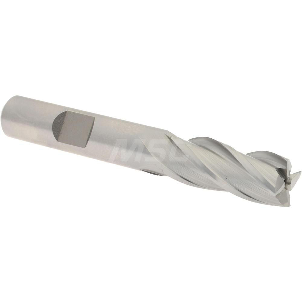 Hertel E1031026 Square End Mill 13/32'' Dia, 1'' LOC, 3/8'' Shank Dia, 2-11/16'' OAL, 4 Flutes, High Speed Steel