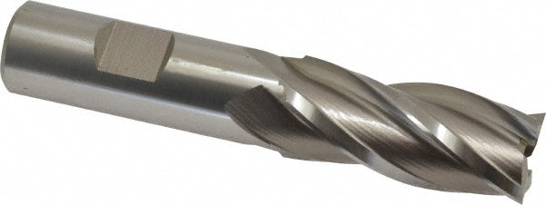 Hertel E1031052 Square End Mill 13/16'' Dia, 1-7/8'' LOC, 3/4'' Shank Dia, 4-1/8'' OAL, 4 Flutes, High Speed Steel