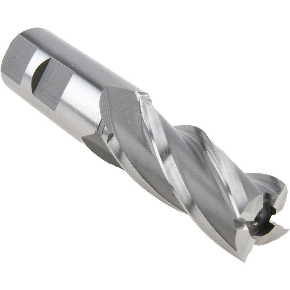 Hertel E103105401 Square End Mill 27/32'' Dia, 1-7/8'' LOC, 7/8'' Shank Dia, 4-1/8'' OAL, 4 Flutes, High Speed Steel