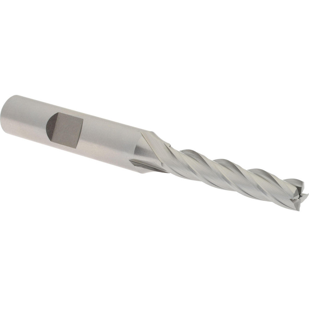 Hertel E1034016 Square End Mill 1/4'' Dia, 1-1/4'' LOC, 3/8'' Shank Dia, 3-1/16'' OAL, 4 Flutes, High Speed Steel