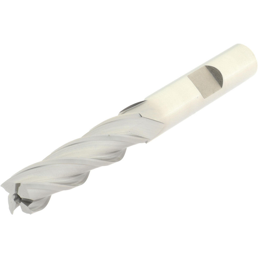 Hertel E1034024 Square End Mill 3/8'' Dia, 1-1/2'' LOC, 3/8'' Shank Dia, 3-1/4'' OAL, 4 Flutes, High Speed Steel