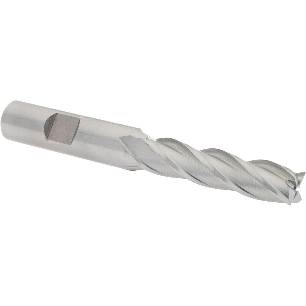 Hertel E1034028 Square End Mill 7/16'' Dia, 1-3/4'' LOC, 1/2'' Shank Dia, 3-3/4'' OAL, 4 Flutes, High Speed Steel