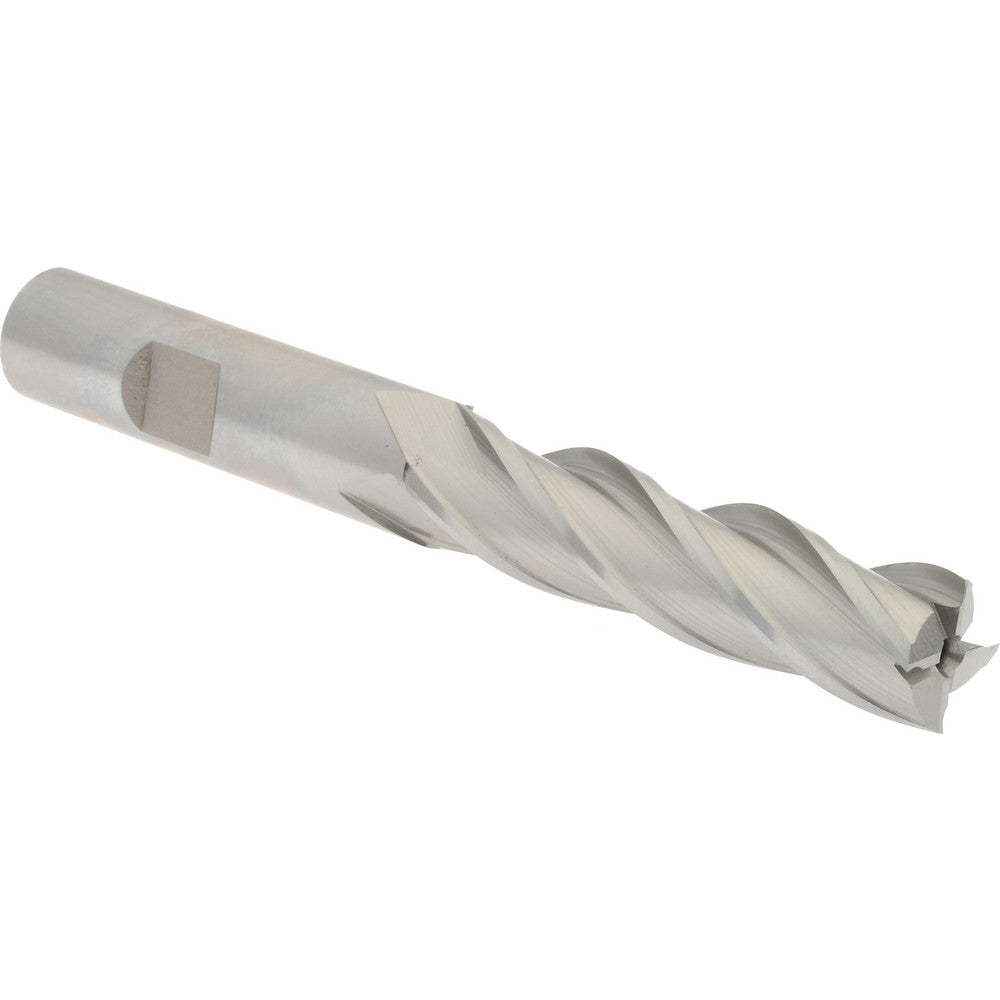 Hertel E1034032 Square End Mill 1/2'' Dia, 2'' LOC, 1/2'' Shank Dia, 4'' OAL, 4 Flutes, High Speed Steel