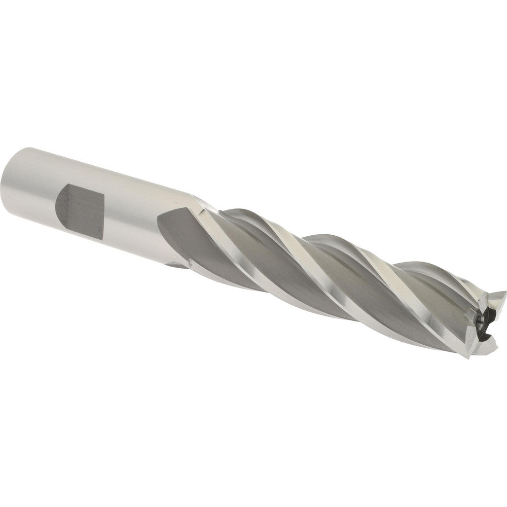Hertel E1034040 Square End Mill 5/8'' Dia, 2-1/2'' LOC, 5/8'' Shank Dia, 4-5/8'' OAL, 4 Flutes, High Speed Steel