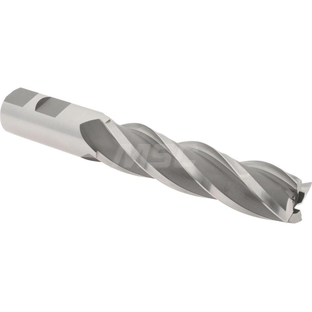 Hertel E1034056 Square End Mill 7/8'' Dia, 3-1/2'' LOC, 7/8'' Shank Dia, 5-3/4'' OAL, 4 Flutes, High Speed Steel