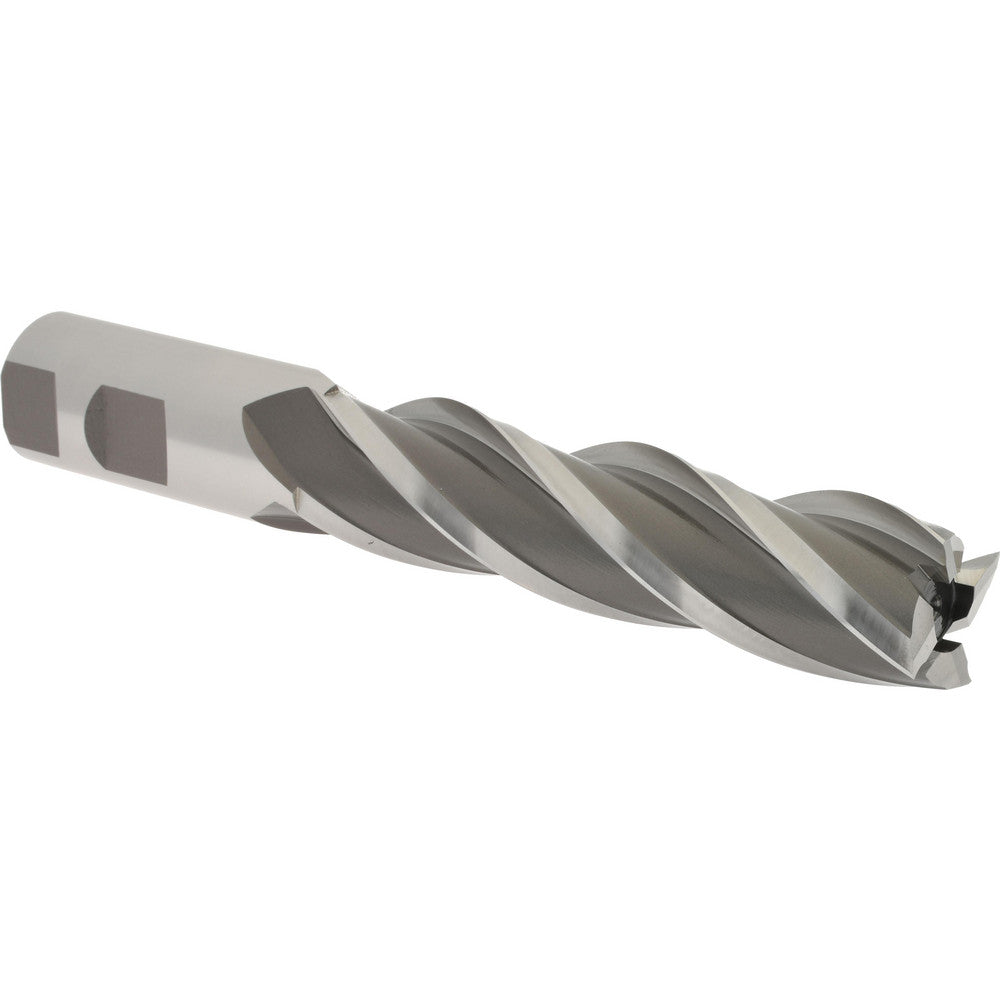 Hertel E1034064 Square End Mill 1'' Dia, 4'' LOC, 1'' Shank Dia, 6-1/2'' OAL, 4 Flutes, High Speed Steel