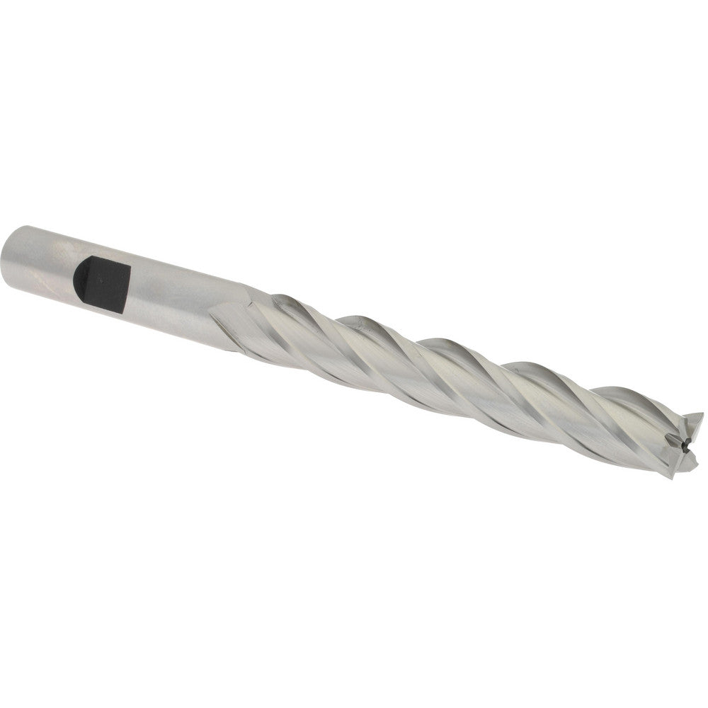 Hertel E1036024 Square End Mill 3/8'' Dia, 2-1/2'' LOC, 3/8'' Shank Dia, 4-1/4'' OAL, 4 Flutes, High Speed Steel