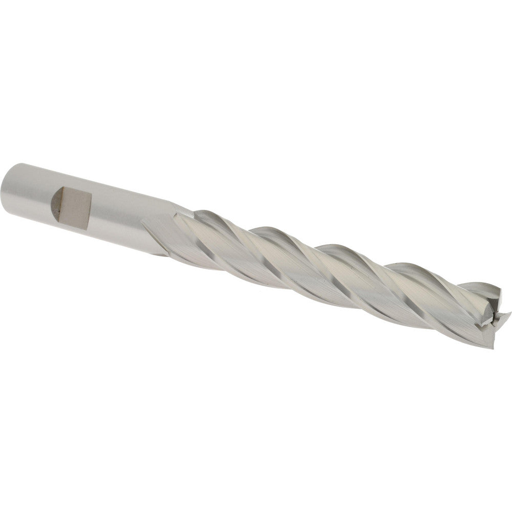 Hertel E1036032 Square End Mill 1/2'' Dia, 3'' LOC, 1/2'' Shank Dia, 5'' OAL, 4 Flutes, High Speed Steel