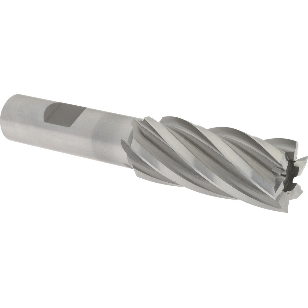 Hertel E1032052 Square End Mill 13/16'' Dia, 1-7/8'' LOC, 5/8'' Shank Dia, 4'' OAL, 6 Flutes, High Speed Steel