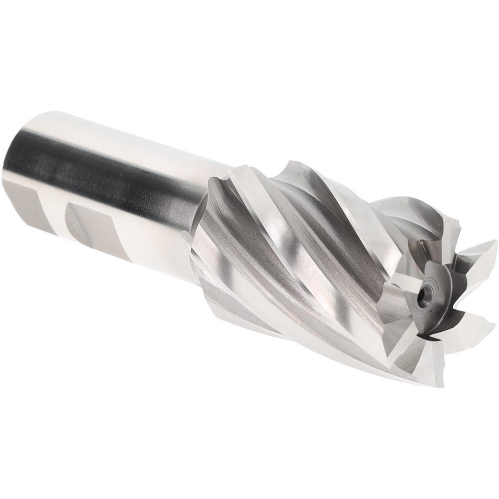 Hertel E1032124 Square End Mill 1-3/8" Dia, 6 Flutes, 2" LOC, High Speed Steel, 30 &deg Helix