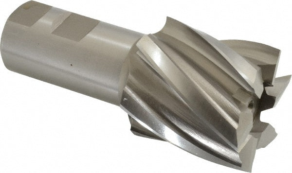 Hertel E1032200 Square End Mill 2'' Dia, 2'' LOC, 1-1/4'' Shank Dia, 4-1/2'' OAL, 6 Flutes, High Speed Steel