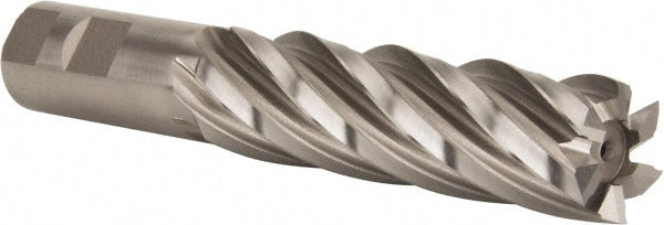 Hertel E1035108 Square End Mill 1-1/8'' Dia, 4'' LOC, 1'' Shank Dia, 6-1/2'' OAL, 6 Flutes, High Speed Steel