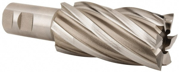 Hertel E1035200 Square End Mill 2'' Dia, 4'' LOC, 1-1/4'' Shank Dia, 6-1/2'' OAL, 6 Flutes, High Speed Steel