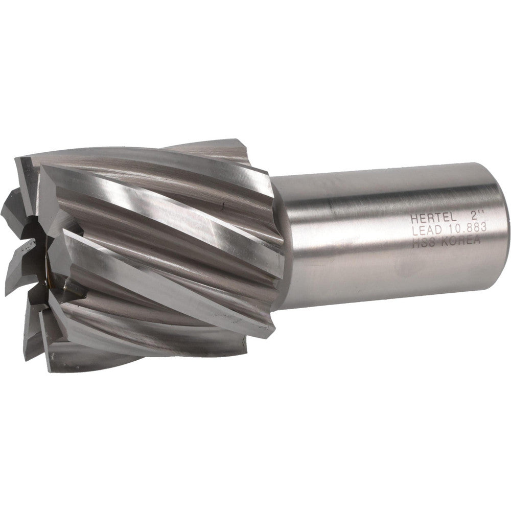 Hertel E1032914 Square End Mill 2'' Dia, 2'' LOC, 1-1/4'' Shank Dia, 4-1/2'' OAL, 8 Flutes, High Speed Steel
