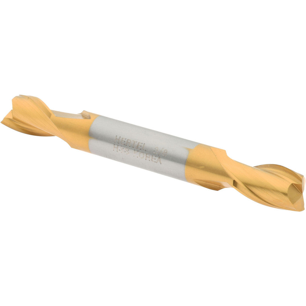 Hertel E8050024 Square End Mill 3/8'' Dia, 9/16'' LOC, 3/8'' Shank Dia, 3-1/8'' OAL, 2 Flutes, High Speed Steel
