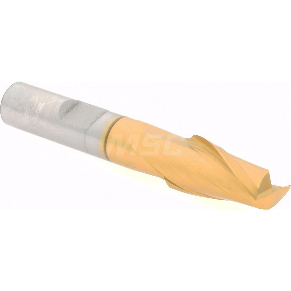 Hertel E8030028 Square End Mill 7/16'' Dia, 13/16'' LOC, 3/8'' Shank Dia, 2-1/2'' OAL, 2 Flutes, High Speed Steel