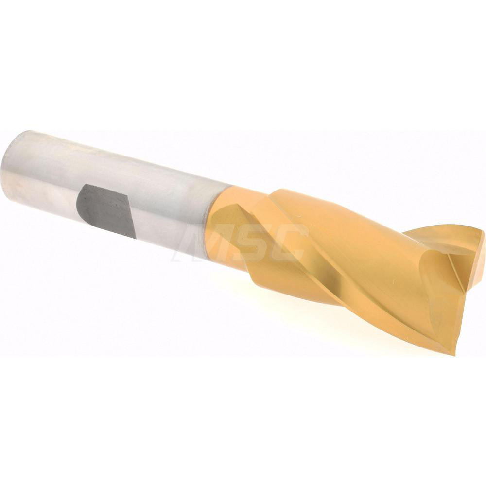 Hertel E8030904 Square End Mill 3/4'' Dia, 1-5/16'' LOC, 1/2'' Shank Dia, 3-5/16'' OAL, 2 Flutes, High Speed Steel