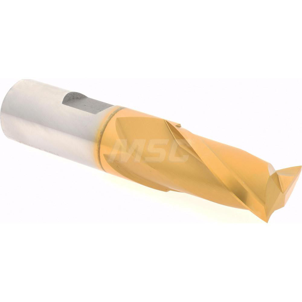 Hertel E8030048 Square End Mill 3/4'' Dia, 1-5/16'' LOC, 3/4'' Shank Dia, 3-7/16'' OAL, 2 Flutes, High Speed Steel