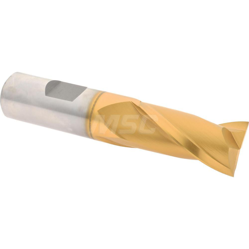 Hertel E8030914 Square End Mill 13/16'' Dia, 1-1/2'' LOC, 3/4'' Shank Dia, 3-3/4'' OAL, 2 Flutes, High Speed Steel