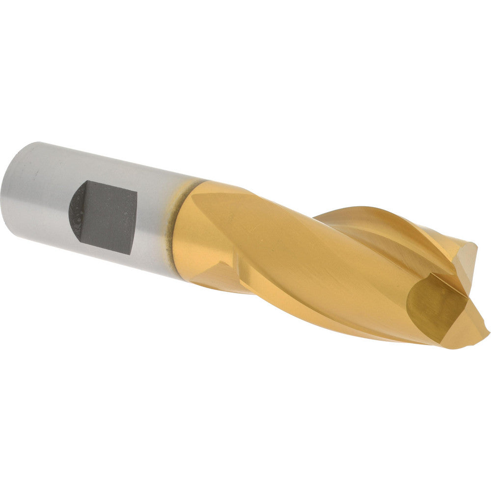 Hertel E8030907 Square End Mill 7/8'' Dia, 1-1/2'' LOC, 3/4'' Shank Dia, 3-3/4'' OAL, 2 Flutes, High Speed Steel