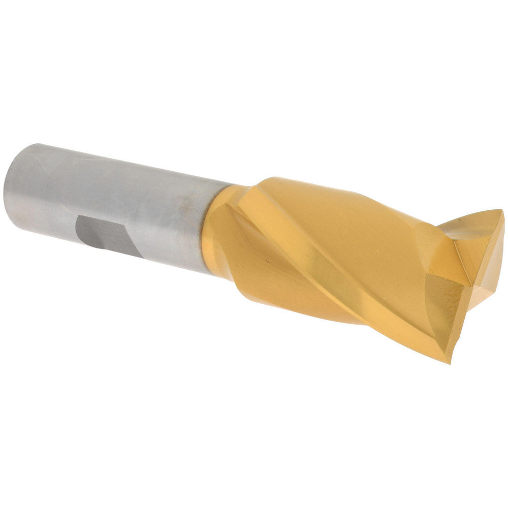 Hertel E8030908 Square End Mill 1'' Dia, 1-1/2'' LOC, 5/8'' Shank Dia, 3-5/8'' OAL, 2 Flutes, High Speed Steel