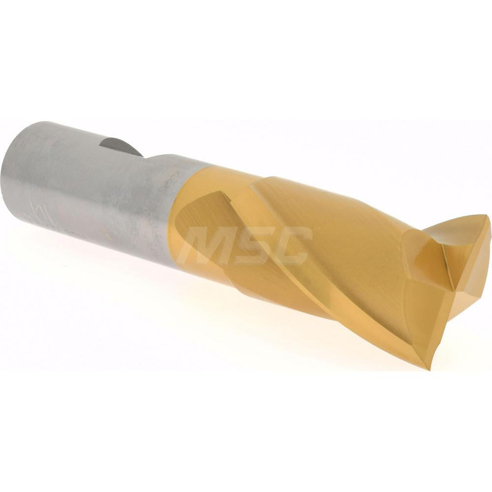 Hertel E8030909 Square End Mill 1'' Dia, 1-1/2'' LOC, 3/4'' Shank Dia, 3-3/4'' OAL, 2 Flutes, High Speed Steel