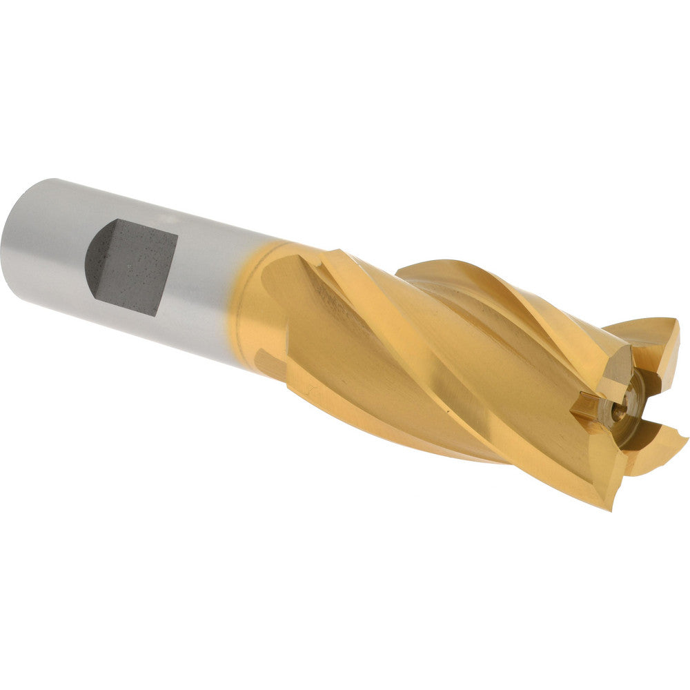 Hertel E8031919 Square End Mill 1'' Dia, 1-7/8'' LOC, 3/4'' Shank Dia, 4-1/8'' OAL, 4 Flutes, High Speed Steel