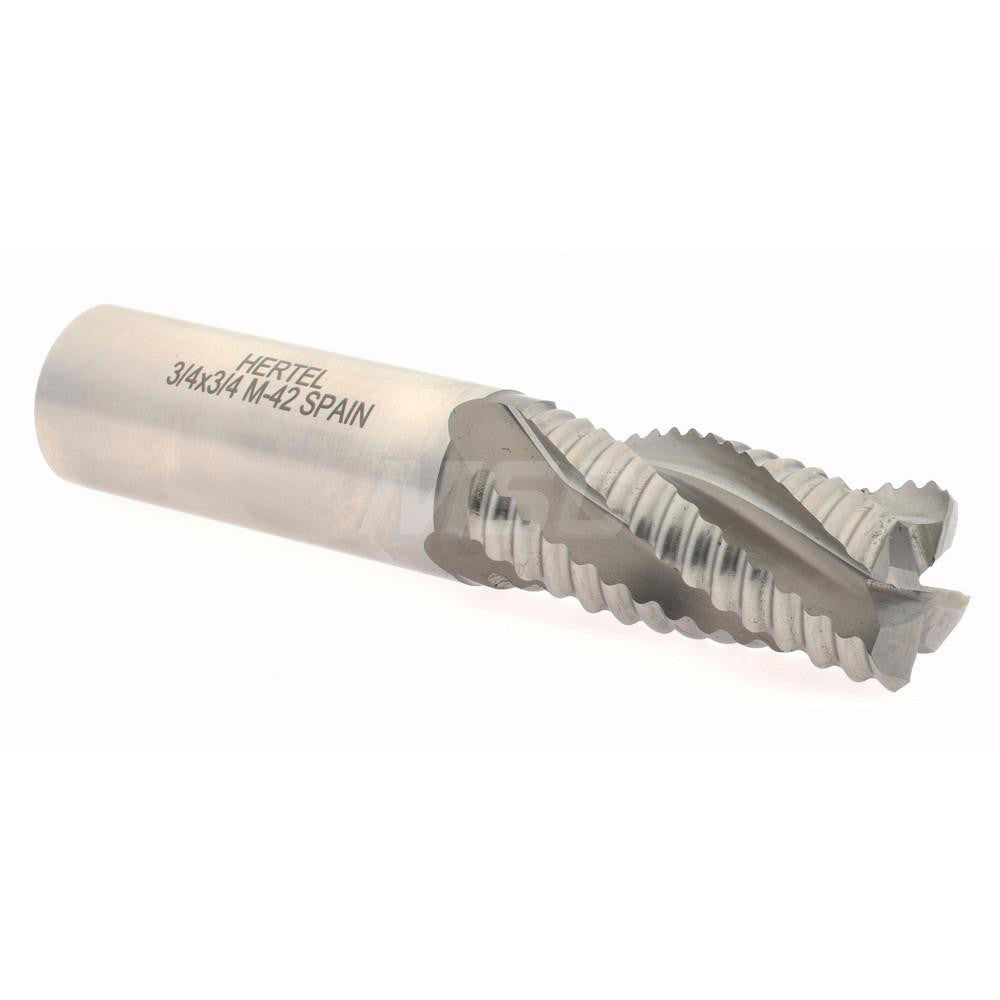 Hertel 41120445 Roughing End Mill 3/4" Dia, 4 Flute, Single End, Cobalt