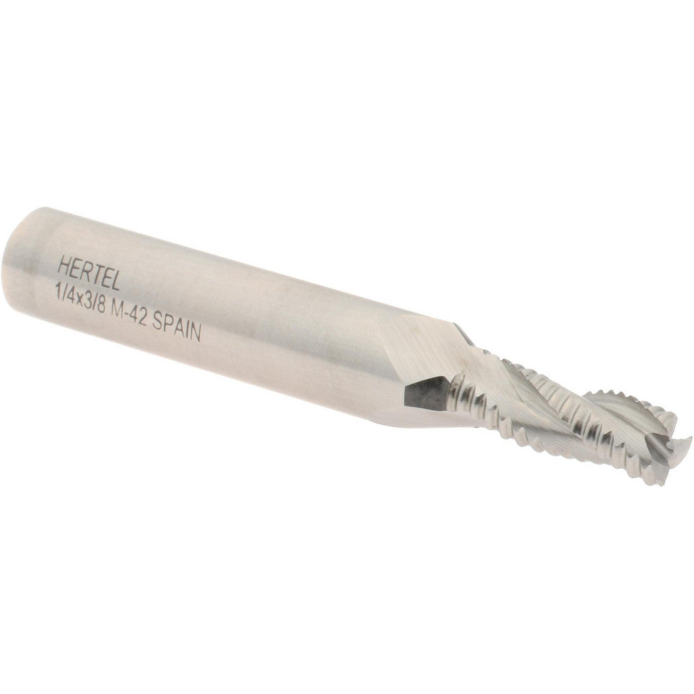 Hertel 41120486 Roughing End Mill 1/4" Dia, 3 Flute, Fine Pitch, Single End, Cobalt