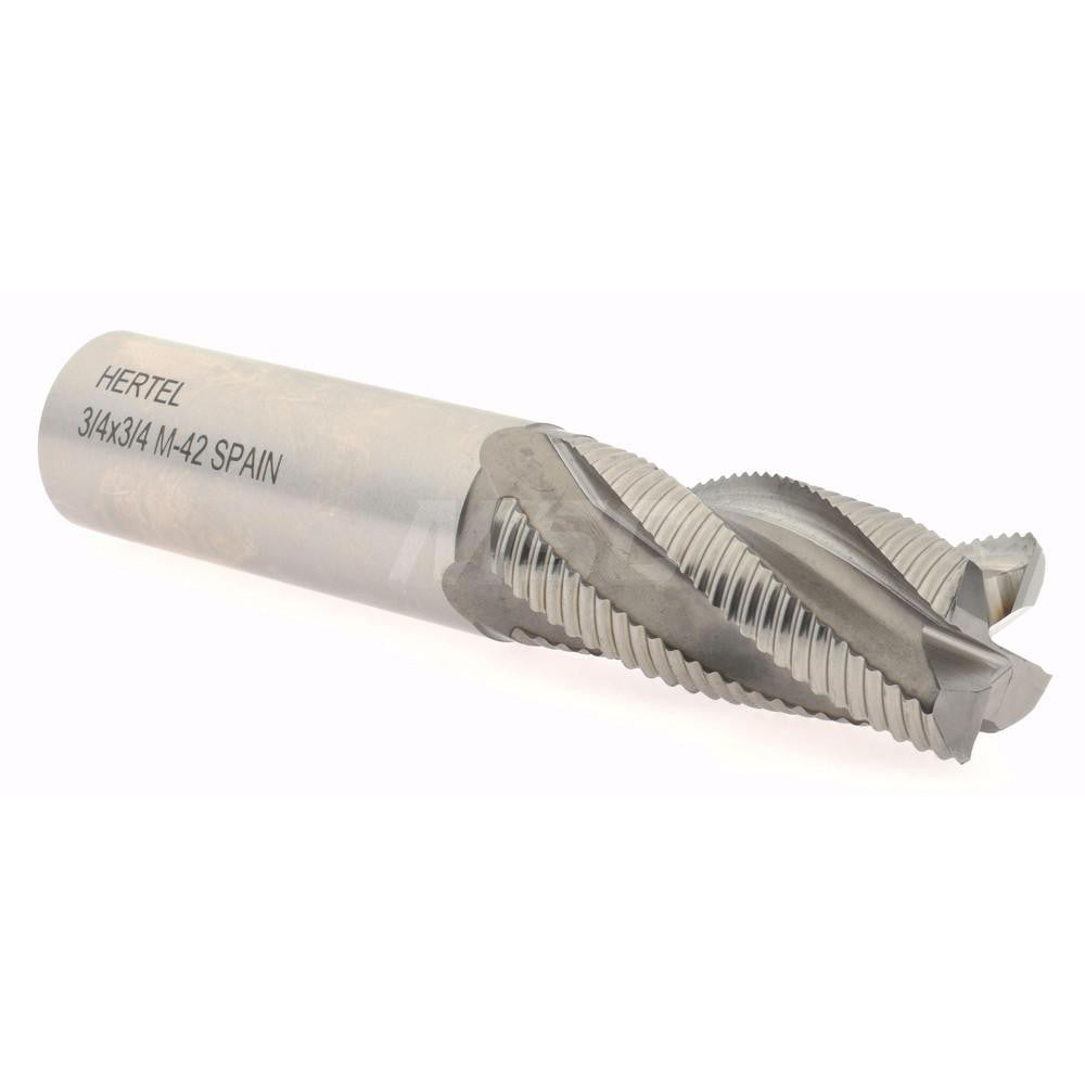 Hertel 41120544 Roughing End Mill 3/4" Dia, 4 Flute, Single End, Cobalt