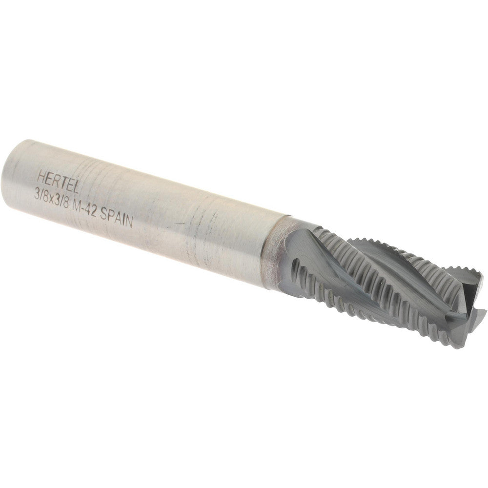 Hertel 41120726 Roughing End Mill 3/8" Dia, 4 Flute, Fine Pitch, Single End, Cobalt