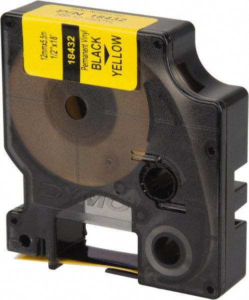 Dymo 18432 Vinyl Tape 18', Yellow