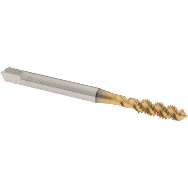 OSG 1413405 Spiral Flute Tap #10-32, UNF, 3 Flute, Plug Chamfer, 2B Class of Fit, High-Speed Steel, TiN Finish