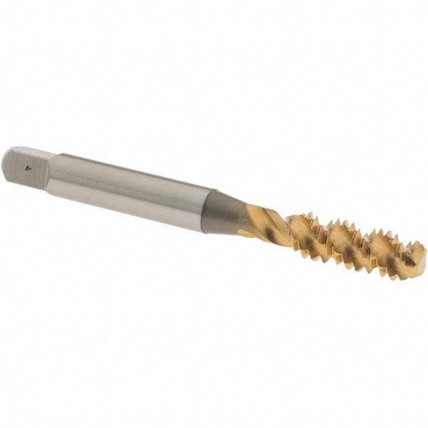 OSG 1430105 Spiral Flute Tap 1/4-20, UNC, 3 Flute, Bottoming Chamfer, 3B Class of Fit, High-Speed Steel, TiN Finish