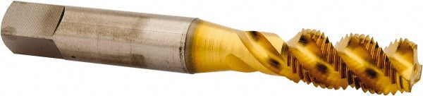 OSG 1431105 Spiral Flute Tap 3/8-24, UNF, 3 Flute, Bottoming Chamfer, 3B Class of Fit, High-Speed Steel, TiN Finish
