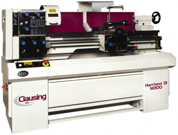 Clausing M300-EW 13" x 40" Engine Lathe Geared Head, 3 hp, 230/460 V