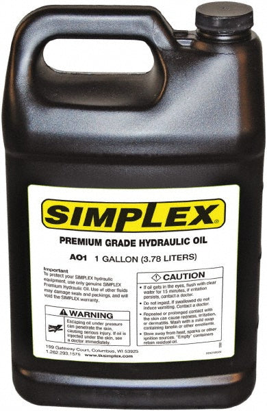 TK Simplex AO1 Hydraulic Machine Oil ISO 32, 1 gal, Jug