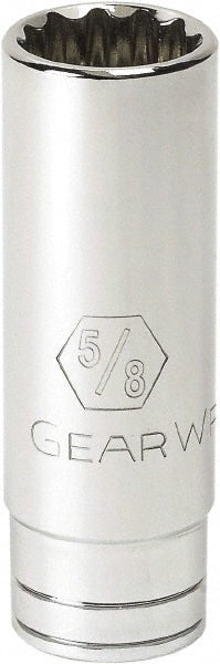 GEARWRENCH 80363 Deep Hand Socket 3/8 Drive, 1/4" Socket, 6 Points, Tether Capable