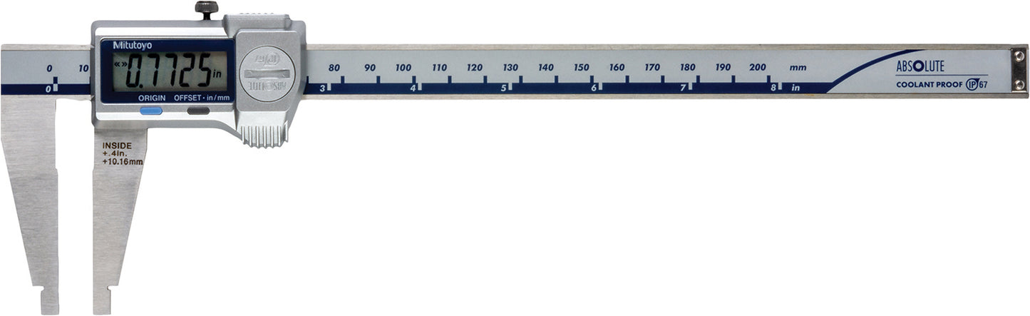 Mitutoyo 550-311-20 Electronic Caliper 200.00 mm, 8", 0.01 mm, 0.0005" Resolution, +/-0.03 mm, +/-0.0015" Accuracy, Data Output, Stainless Steel