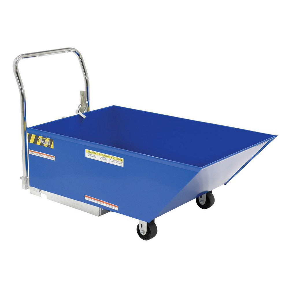 Vestil HOP-LP-N Steel Basket Truck 1/3 cu yd, 206 lb Capacity, 33-5/8" High, 29-13/16" Wide, 54" Long