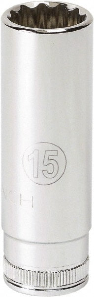 GEARWRENCH 80150 Deep Hand Socket 1/4 Drive, 6 Points, Tether Capable