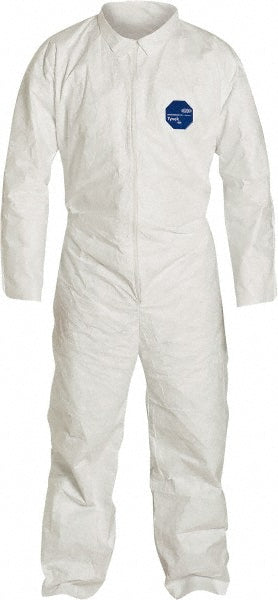 Dupont TY120SWHMD002500 Disposable Coveralls Particle Protection Protection, Size Medium, 1.2000 oz, Tyvek 400, Zipper & Stormflaps Closure