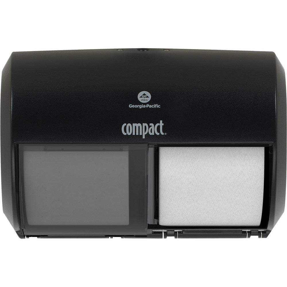 Georgia Pacific 56784A Compact 2-Roll Side-By-Side Coreless High-Capacity Toilet Paper Dispenser, Black