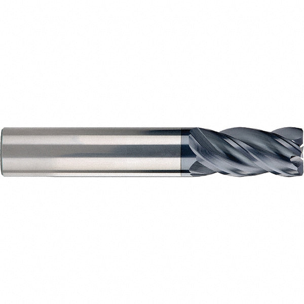 Kyocera SGS Precision Tools 36878 Corner Radius End Mill 1/8" LOC, 0.01" Radius, 4 Flutes, Solid Carbide