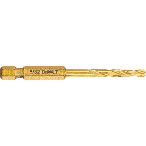 DeWALT DD5110 Mechanics Drill Bit  0.1563" Dia,  135&deg,  High-Speed Steel,  Straight-Cylindrical Shank,  Pilot Point