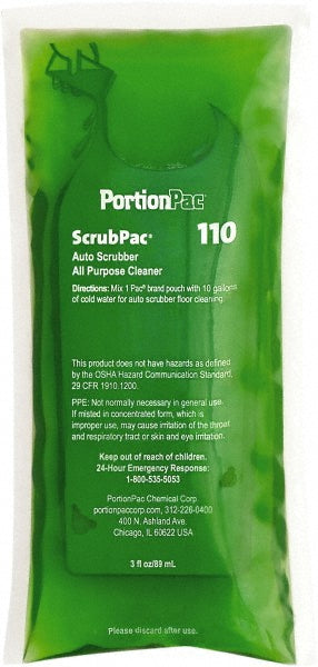 PortionPac 110CT Floor Heavy-Duty Degreaser 3 fl oz Pouch