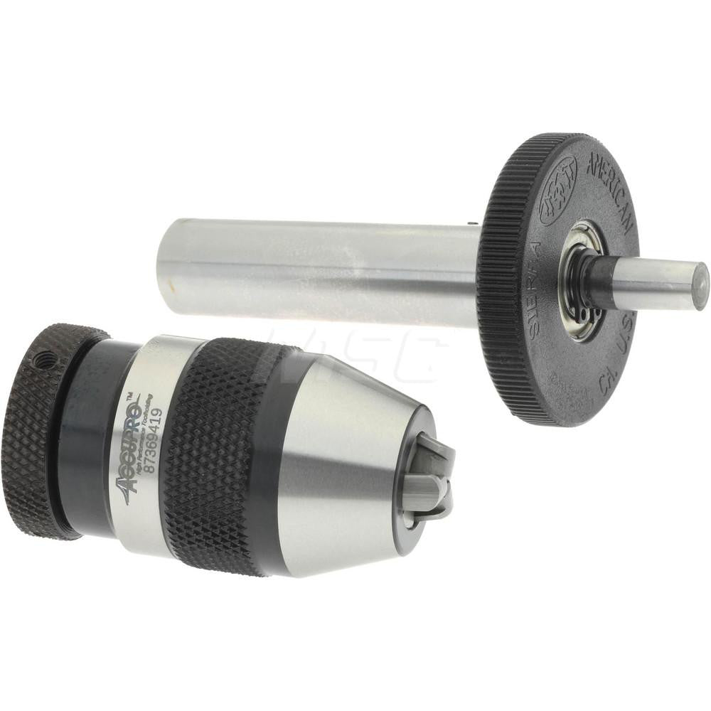 Accupro 8736941/8004088 1/2 Inch Shank Diameter Straight Shank Micro Drill Chuck Adapter and Chuck