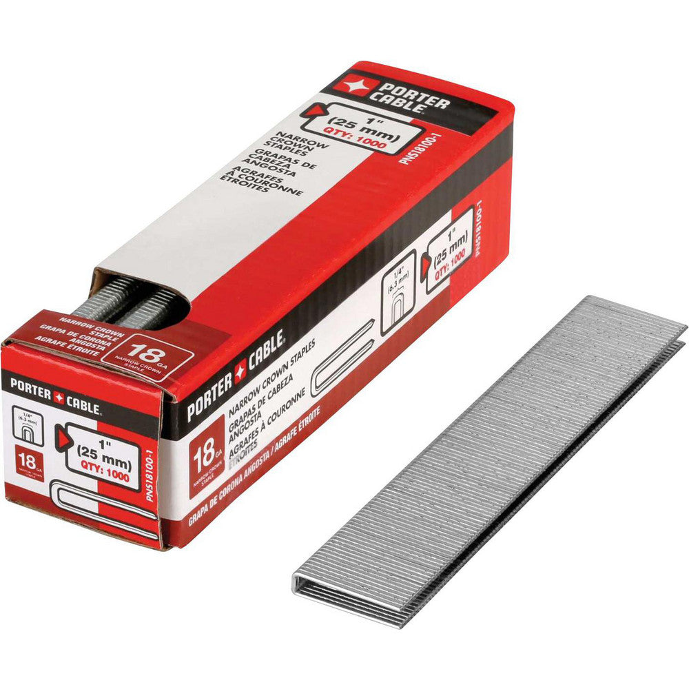 Porter-Cable PNS18100-1 Narrow Crown Construction Staple 1/4" Wide, 1" Long, 18 Gauge